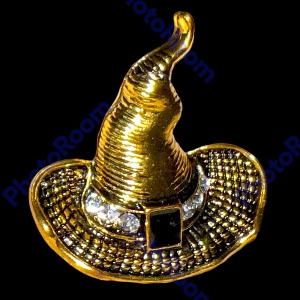 HARRY POTTER INSPIRED Professor McGonagall gold tone rhinestone PIN brooch NWT